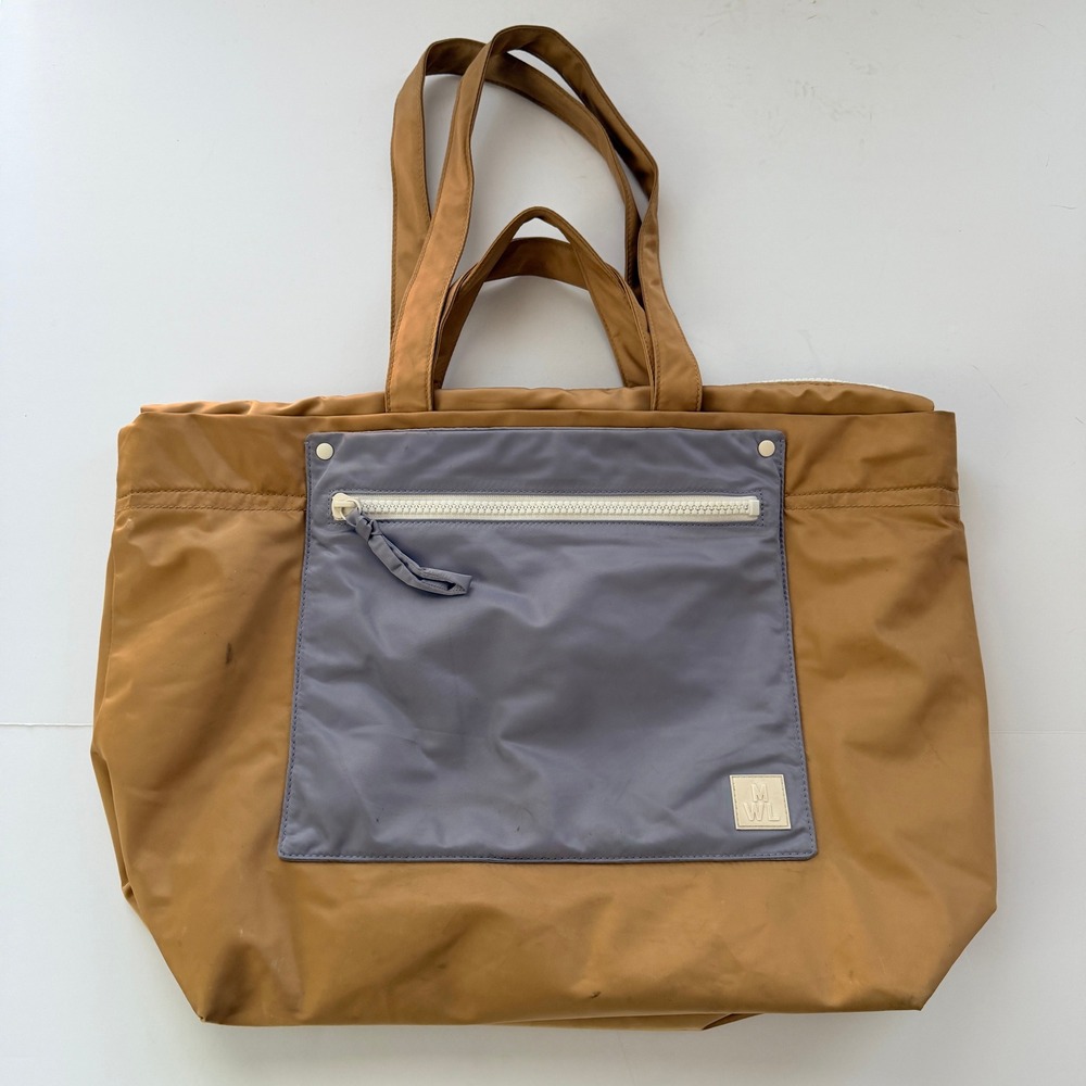 Madewell The (Re)sourced Khaki Tan/Gray Tote Shoulder Bag Travel Sports Nylon